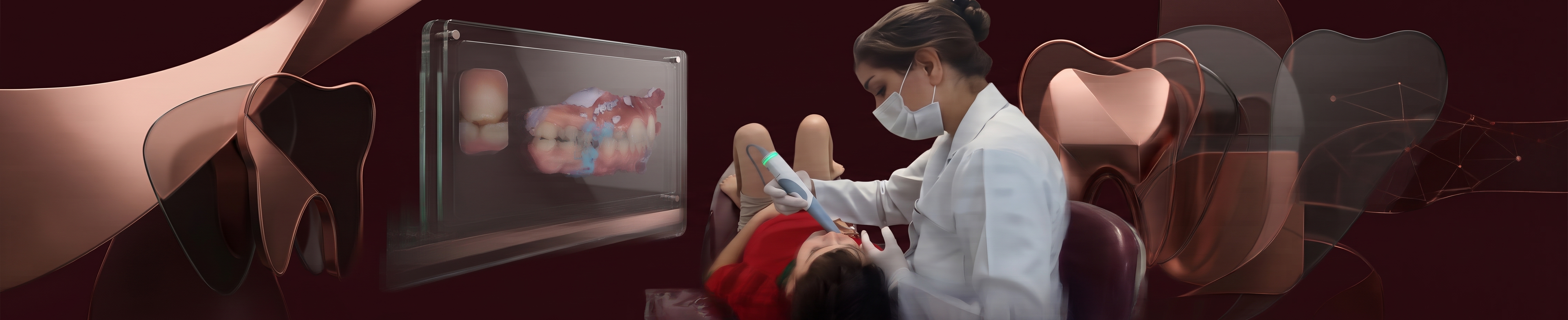 Infográfico 3D — Diagnóstico Digital com Câmera Intrabucal HD
